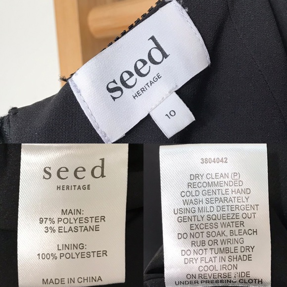 SOLD Seed Heritage Black Off Shoulder Frill Dress 10 - Picture 12 of 13